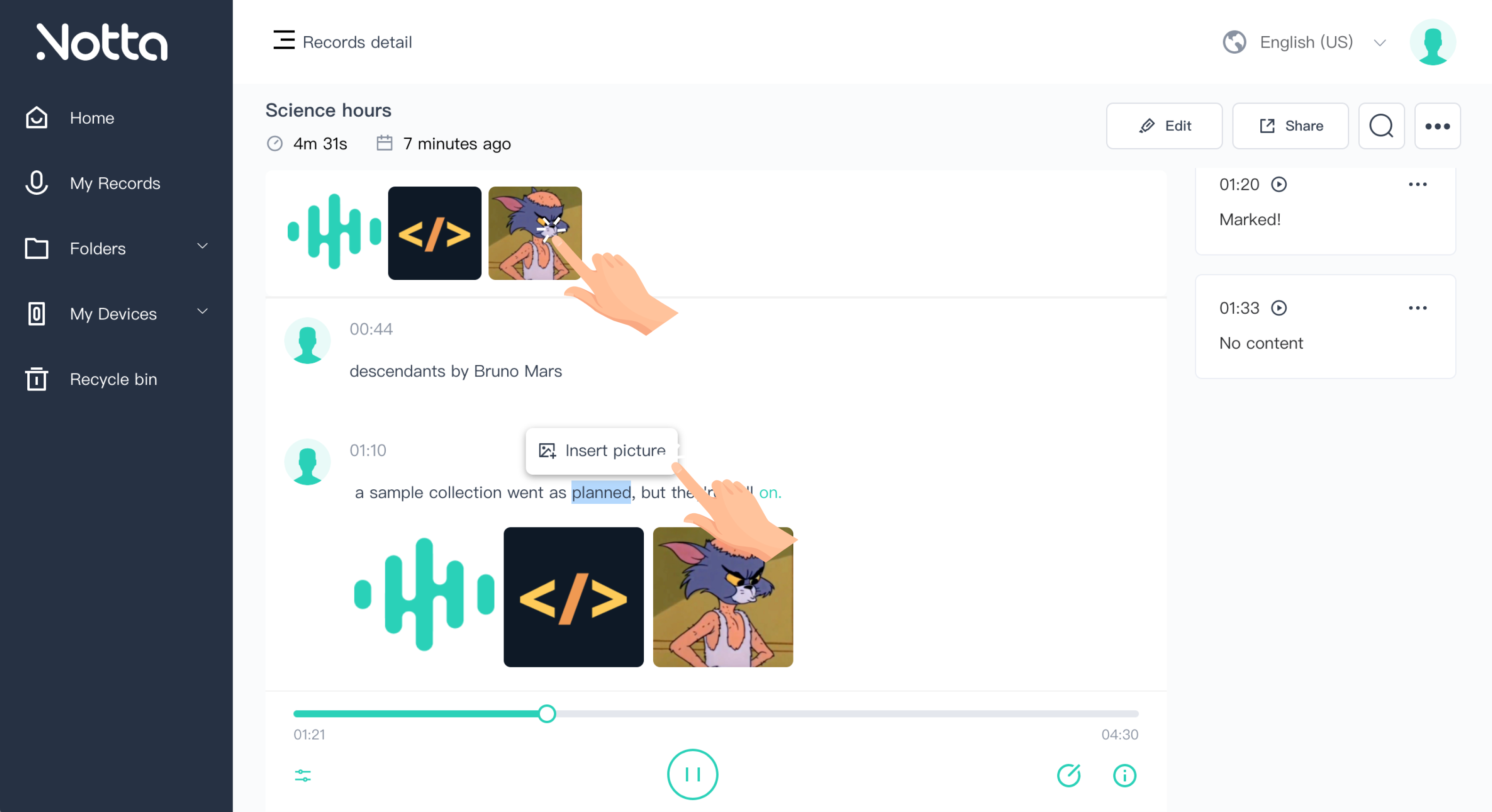 Add images in review